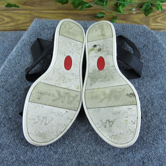 Anne Klein Nolita Women Strappy Sandal Shoes Black Synthetic Size 9.5 Medium - Picture 7 of 9